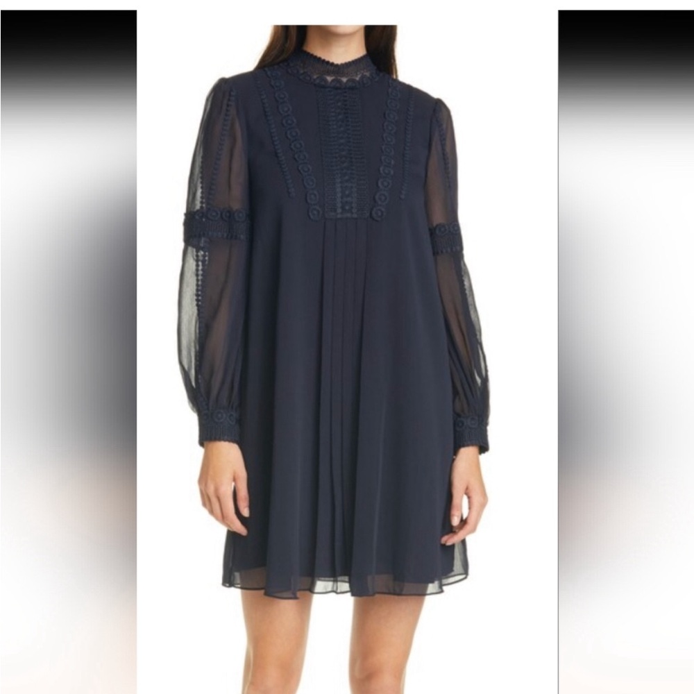 NWT Ted Baker London GEORRGI Lace tape tunic dress